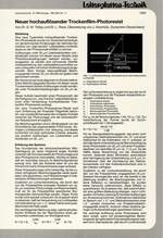 Neuer hochauflösender Trockenfilm-Photoresist