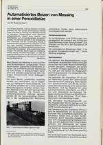 Automatisiertes Beizen von Messing in einer Peroxidbeize