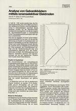 Analyse von Galvanikbädern mittels ionenselektiver Elektroden