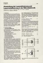 Anwendung der Laseraktivierung und Lasermetallisierung in der Mikroelektronik