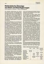 Elektrolytische Überzüge aus Eisen und Eisenlegierungen