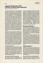 Leipziger Herbstmesse 1987: Hoffnung auf Modernisierungsbedarf