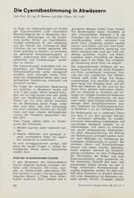 Die Cyanidbestimmung in Abwässern