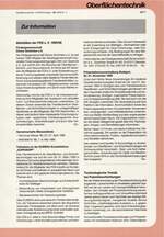 Zur Info - Dünnschicht- und Plasmatechnik 11/1995