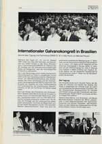 Internationaler Galvanokongreß in Brasilien
