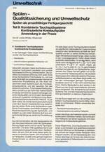 Spülen - Qualitätssicherung und Umweltschutz