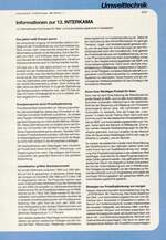 Informationen zur 13. INTERKAMA