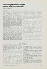 Leitfähigkeitsmessungen in der Abwassertechnik