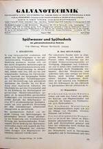 Spülwasser und Spültechnik im galvanotechnischen Betrieb