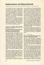 Elektrochemie und Galvanotechnik