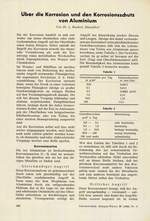 Über die Korrosion und den Korrosionsschutz von Aluminium