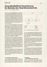 Umwelthaftpflicht-Versicherung für Betriebe der Oberflächentechnik