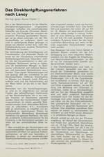 Das Direktentgiftungsverfahren nach Lancy