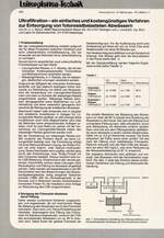 Ultrafiltration – ein einfaches und kostengünstiges Verfahren zur Entsorgung von fotoresistbelasteten Abwässern