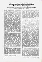 Die galvanische Abscheidung von Zinn-Nickel-Überzügen aus organischen und gemischten wäßrig-organischen Lösungen