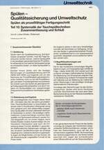 Spülen - Qualitätssicherung und Umweltschutz