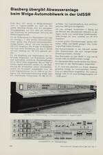 Blasberg übergibt Abwasseranlage beim Wolga-Automobilwerk in der UdSSR