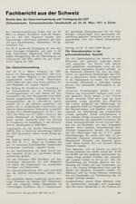 Fachbericht aus der Schweiz