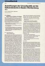 Auswirkungen der Umweltpolitik auf die Galvanobranche in Baden-Württemberg – Teil 3