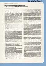 Produktionsintegrierter Umweltschutz im Bereich der Metalloberflächenlackierung