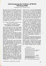 Jahrestagung des Institute of Metal Finishing 1960, Teil I