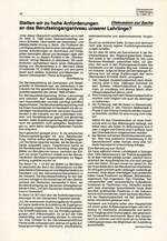 Stellen wir zu hohe Anforderungen an das Berufseingangsniveau unserer Lehrlinge?