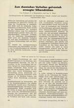 Zum chemischen Verhalten galvanisch erzeugter Silberschichten