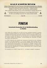 FINISH – Internationale Literaturschau für die Oberflächenbehandlung von Metallen