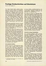 Farbige Oxidschichten auf Aluminium