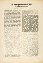 Zur Frage der Entgiftung von Cyankonzentraten