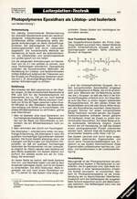 Photopolymeres Epoxidharz als Lötstop-und Isolierlack