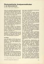 Photometrische Analysenmethoden in der Galvanotechnik
