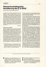 Wasserhaushaltsgesetz: Novellierung des §7a WHG
