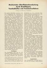 Mechanische Oberflächenbearbeitung durch Strahlläppen, Tauchschleifen und Trommelverfahren