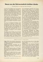 Neues aus der Galvanotechnik östlicher Länder