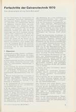 Fortschritte der Galvanotechnik 1970