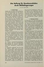 Die Haftung für Gewässerschäden durch Müllablagerungen