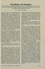 Das Beizen mit Salzsäure