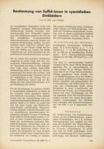 Bestimmung von Sulfid-Ionen in cyanidischen Zinkbädern