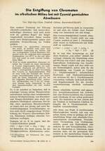 Die Entgiftung von Chromaten im alkalischen Milieu bei mit Cyanid gemischten Abwässern