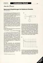 Spannwert-Empfehlungen für Siebdruck-Gewebe