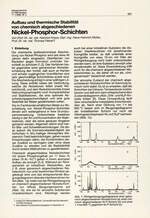 Aufbau und thermische Stabilität von chemisch abgeschiedenen Nickel-Phosphor-Schichten