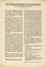 Die Arbeitsgestaltungsstudie in der Galvanotechnik