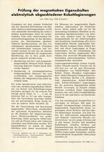 Prüfung der magnetischen Eigenschaften elektrolytisch abgeschiedener Kobaltlegierungen