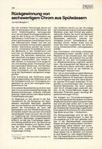 Rückgewinnung von
sechswertigem Chrom aus Spülwässern