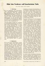 Über das Trocknen naß bearbeiteter Teile