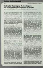 Halbleiter-Packaging-Technologien:
die richtige Verbindung in die Zukunft?