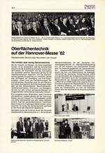 Oberflächentechnik auf der Hannover-Messe ’82