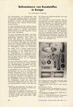 Galvanisieren von Kunststoffen in Europa