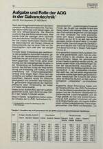 Aufgabe und Rolle der AGG in der Galvanotechnik